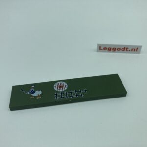 COBI: Tile 2 x 8 without Groove with Logo (Pad printed) - dark green military (ciemnozielony wojskowy/militarny)