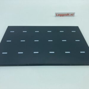 COBI: Tile 8 x 12 with Runway Pattern #1 (Pad printed) - new grey (nowy szary)