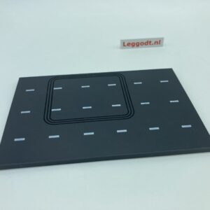 COBI: Tile 8 x 12 with Runway Pattern #3 (Pad printed) - new grey (nowy szary)