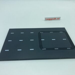 COBI: Tile 8 x 12 with Runway Pattern #4 (Pad printed) - new grey (nowy szary)