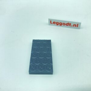 COBI: Tile, Modified 2 x 4 with Shingles Pattern - graphite (grafitowy)