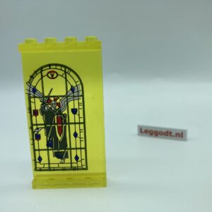 COBI: Panel 1 x 4 x 6 1/3 Smooth with Stained Glass (Pad printed) - trans-yellow (przezroczysty z&oacute;lty)