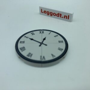COBI: Tile, Modified 2 x 2 with Rounded Corner (Open) with Clock (Complete assembly) (Pad printed) - light grey (jasno szary)